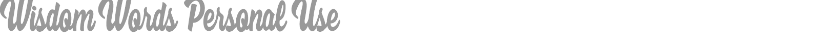 Wisdom Words font preview